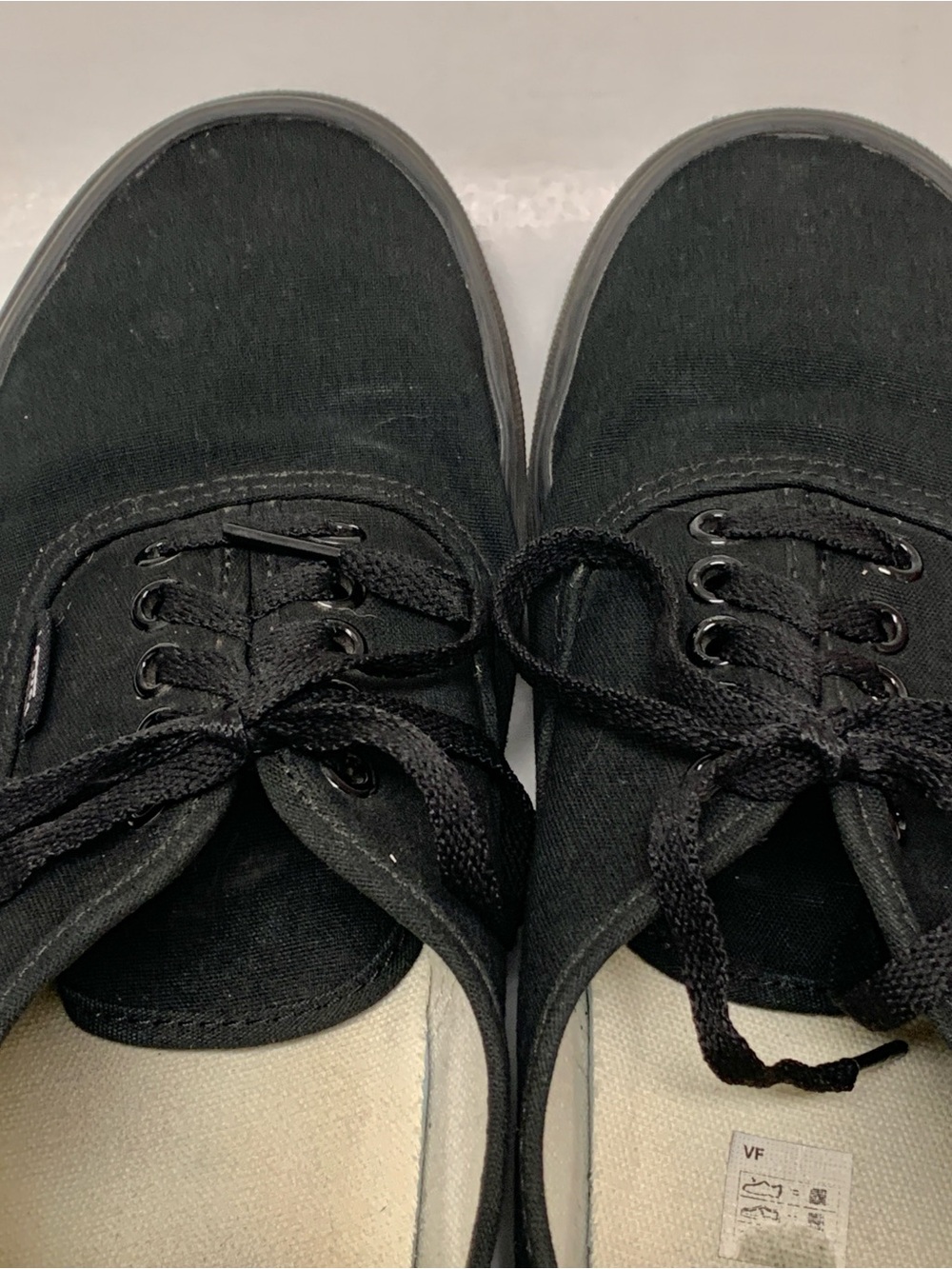 VANS Black Canvas Low-top Lace Up Sneakers Skate Shoes Size 10.5 - Picture 6 of 14